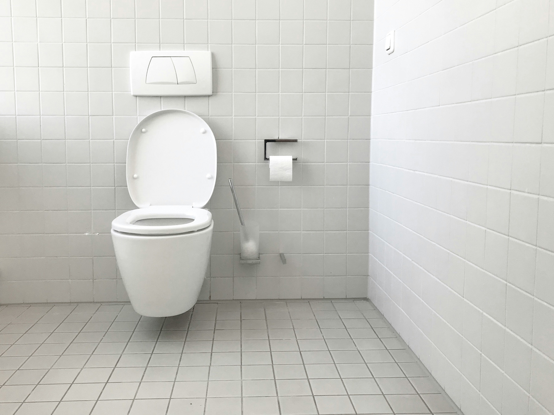 WC-Bürste im Badezimmer